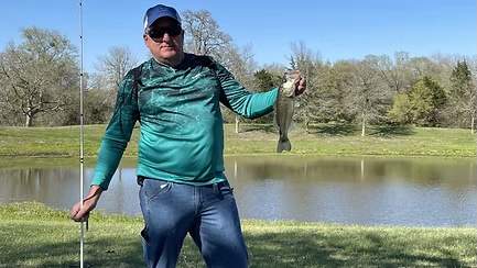 Catch-and-release fishing at the pond